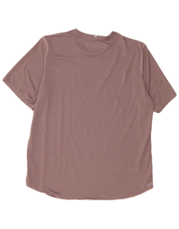 T-shirt da uomo New Balance Top XL poliestere a righe marroni