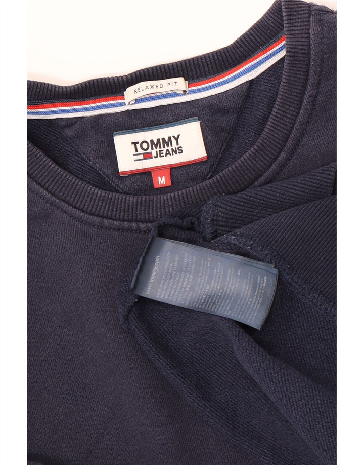 TOMMY HILFIGER Felpa da uomo con vestibilità comoda grafica media blu navy
