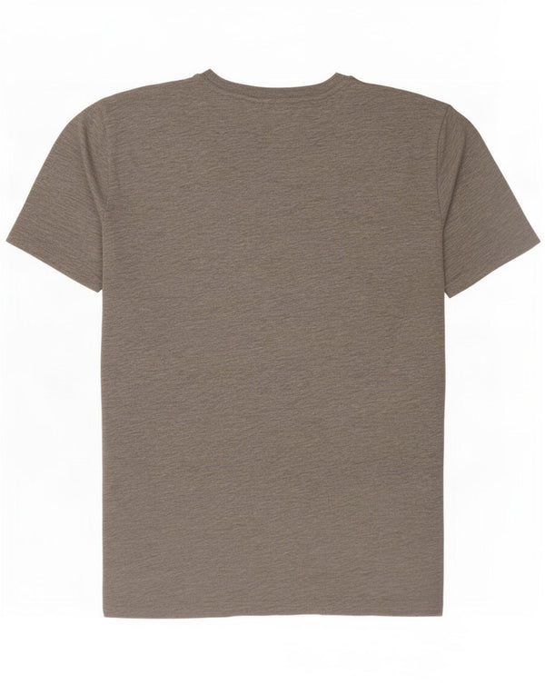 T-shirt da uomo Reiss Top in cotone mélange grigio medio