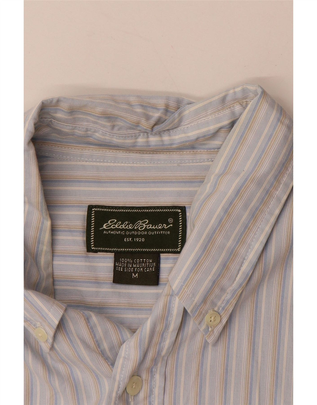 Camicia da uomo EDDIE BAUER in cotone a righe blu medio