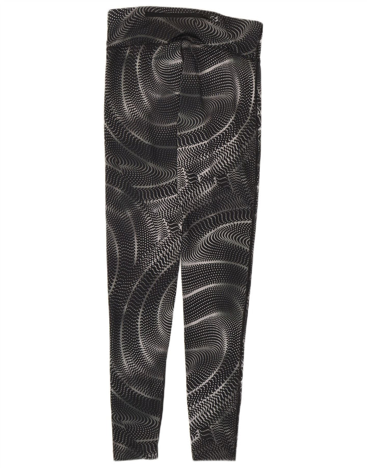Leggings Nike Dri Fit da donna UK 6 XS poliestere geometrico nero