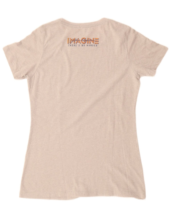 HARD ROCK CAFE T-shirt grafica da donna Venice Top UK 14 Large in cotone grigio