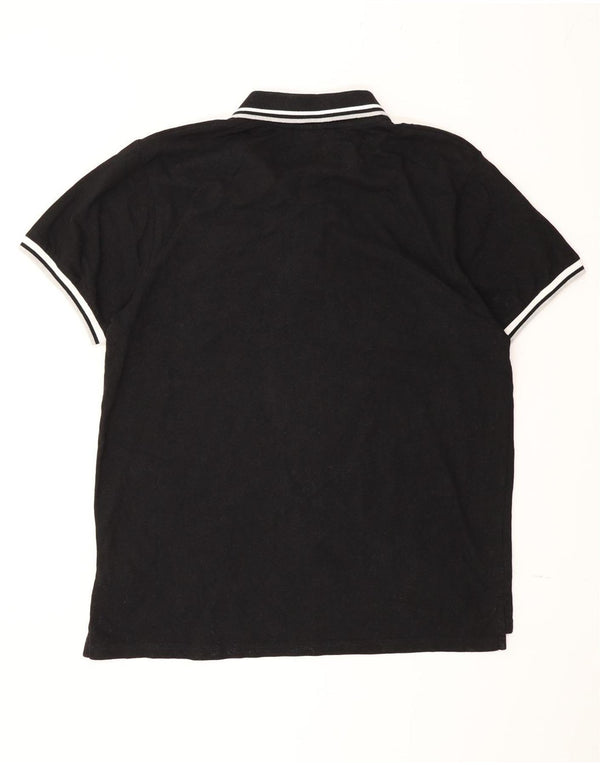 Polo da uomo Fila XL in cotone a righe nere