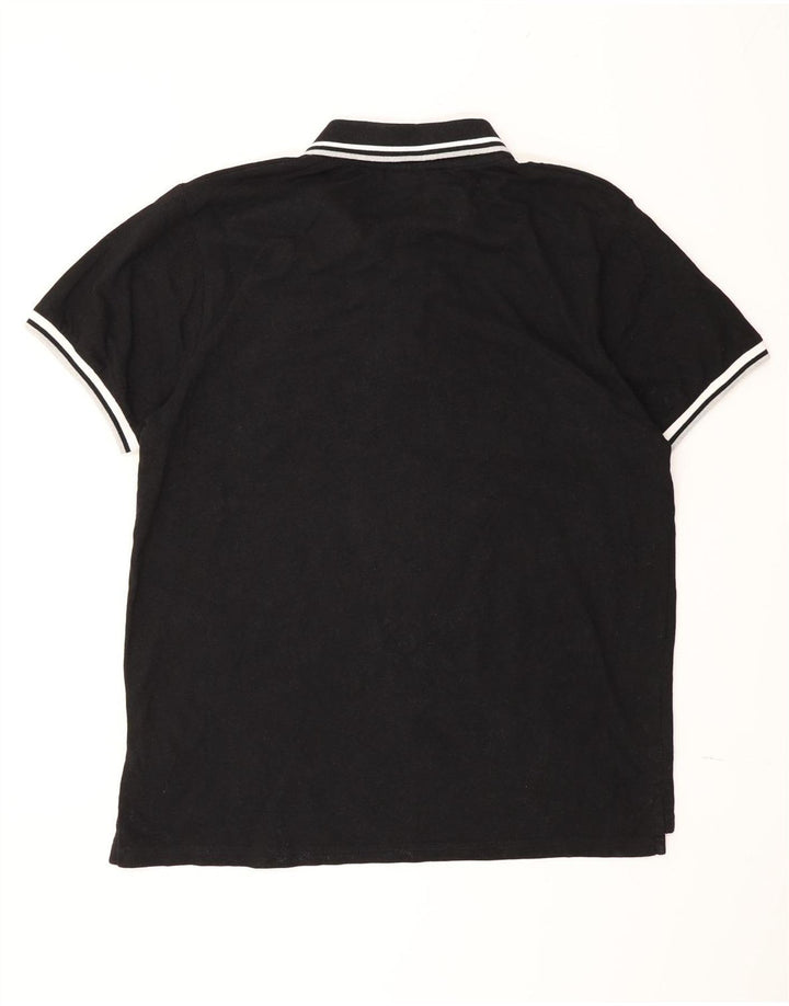 Polo da uomo Fila XL in cotone a righe nere