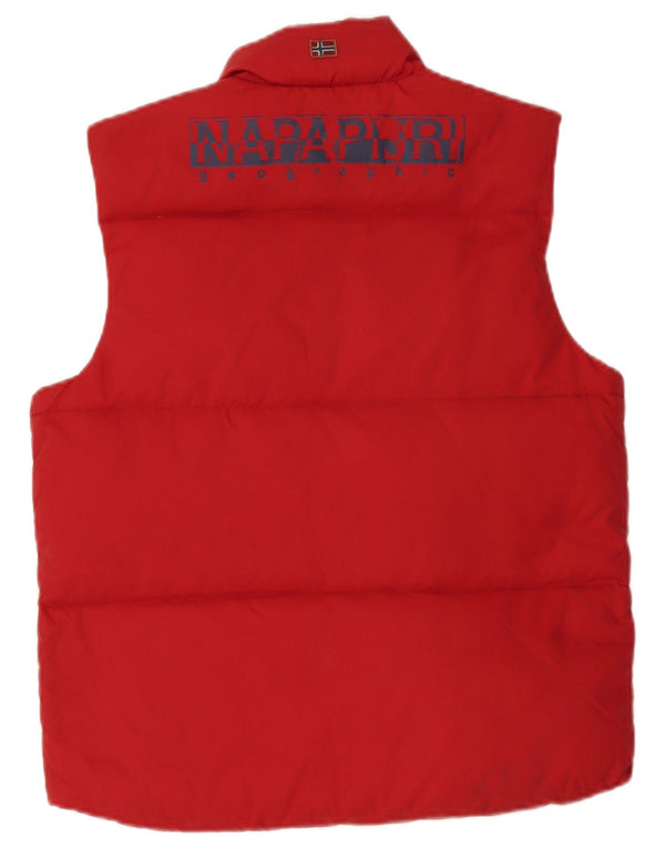 Gilet imbottito reversibile con grafica Napapijri per ragazzi 15-16 anni Rosso