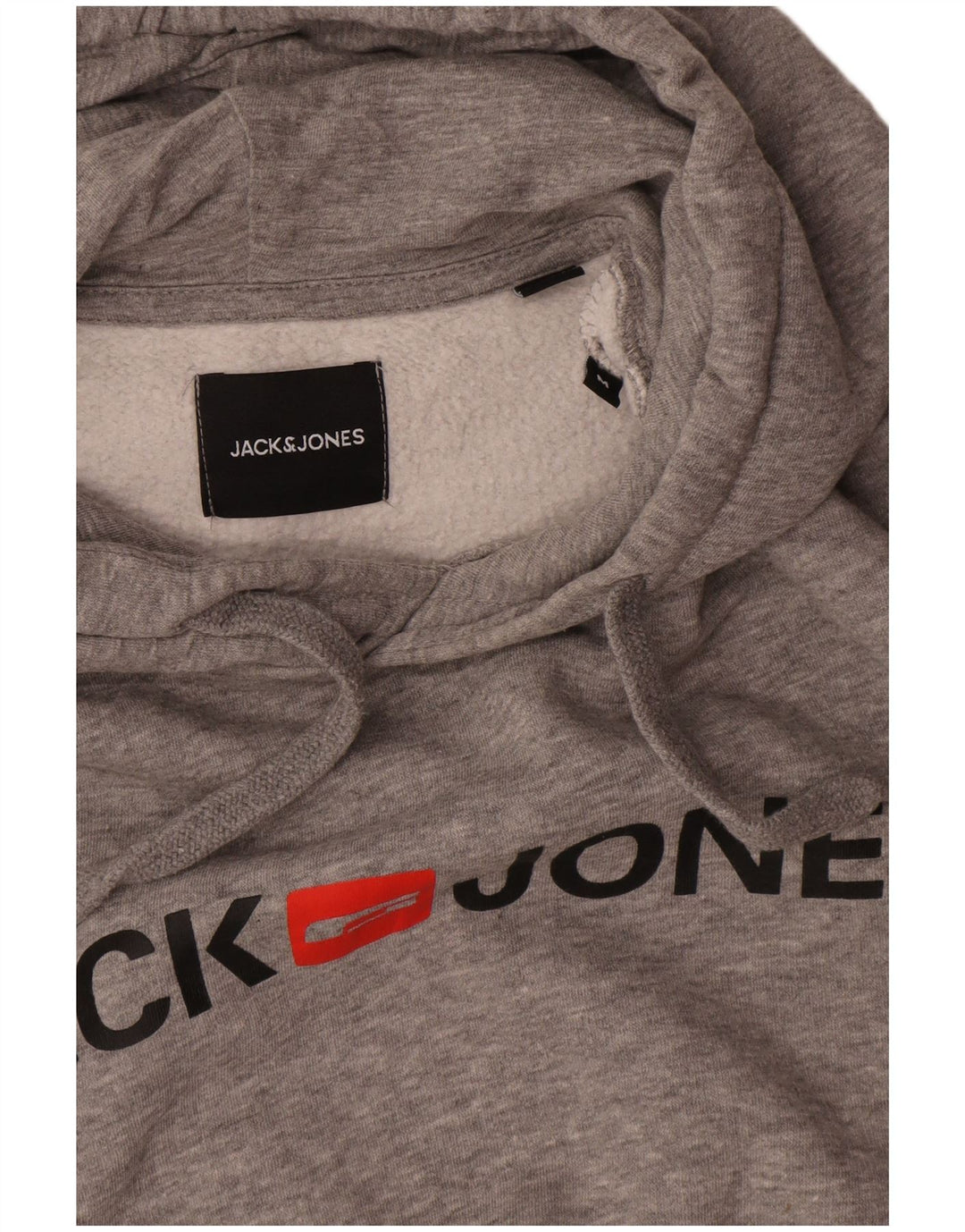 Maglione con cappuccio grafico da uomo Jack & Jones grigio medio chiazzato
