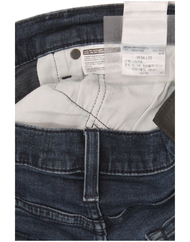 Jeans slim da uomo Levi's W36 L32 in cotone blu
