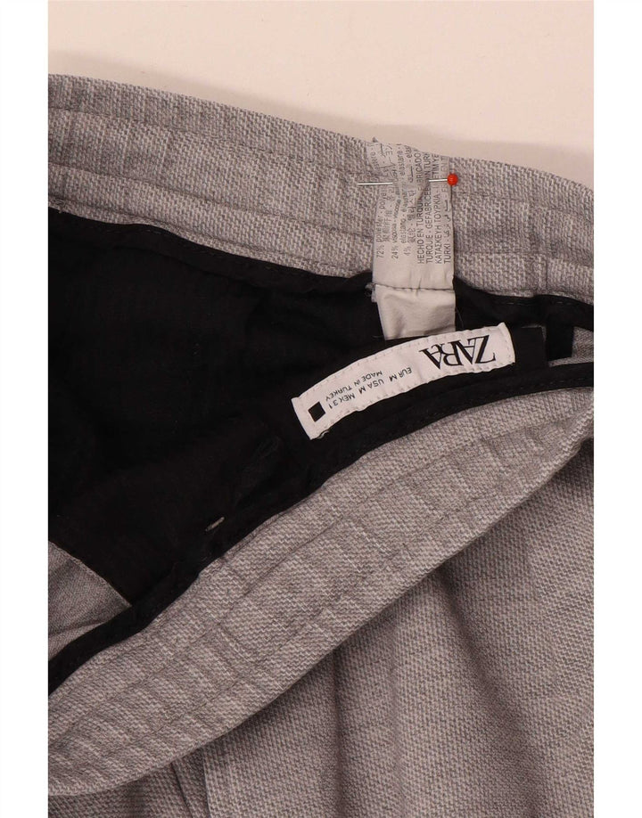 Pantaloncini chino da uomo Zara medi W31 poliestere grigio