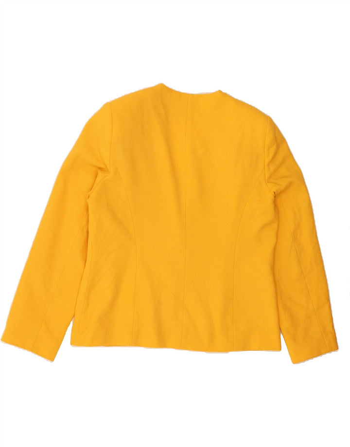 MANDY MARSH Womens 2 Button Blazer Jacket UK 16 Large Yellow Wool Vintage Mandy Marsh and Second-Hand Mandy Marsh from Messina Hembry 