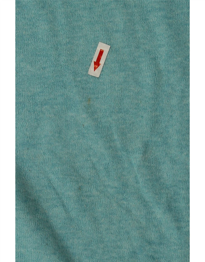 Maglione maglione girocollo da uomo Zara in cotone blu medio