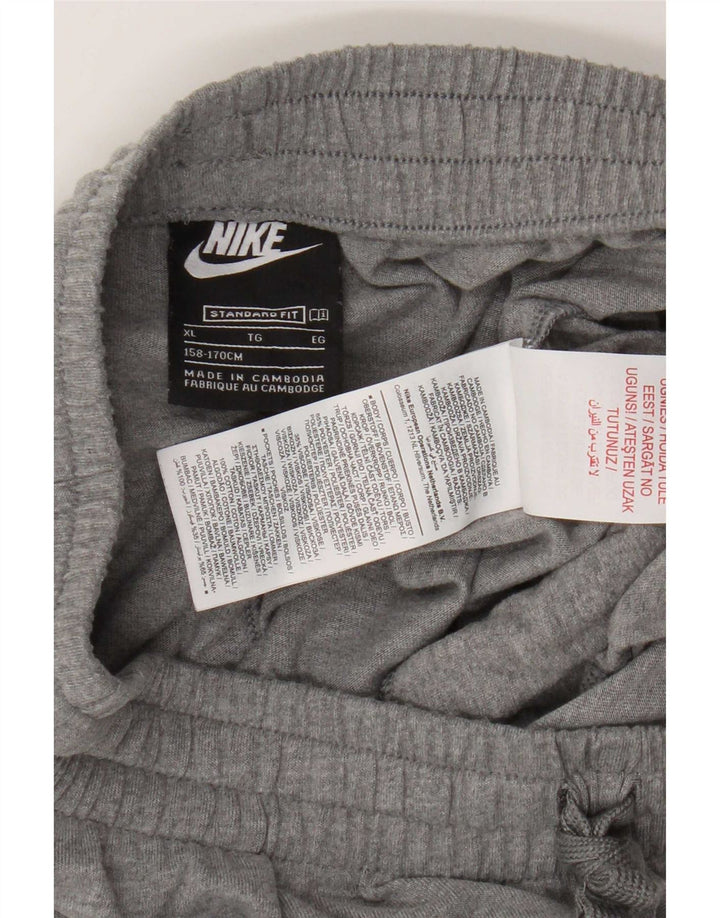 Pantaloncini sportivi Nike da ragazzo vestibilità standard 13-14 anni XL poliestere grigio