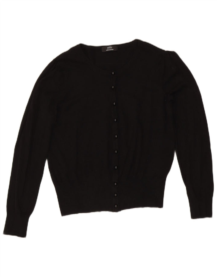 Maglione cardigan corto da donna Marks & Spencer UK 14 viscosa nera media