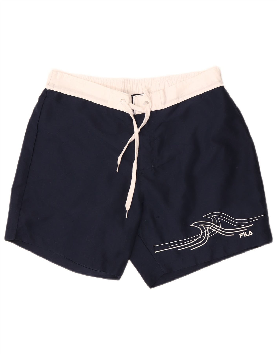 Pantaloncini da bagno grafici da uomo Fila grandi in poliestere blu navy