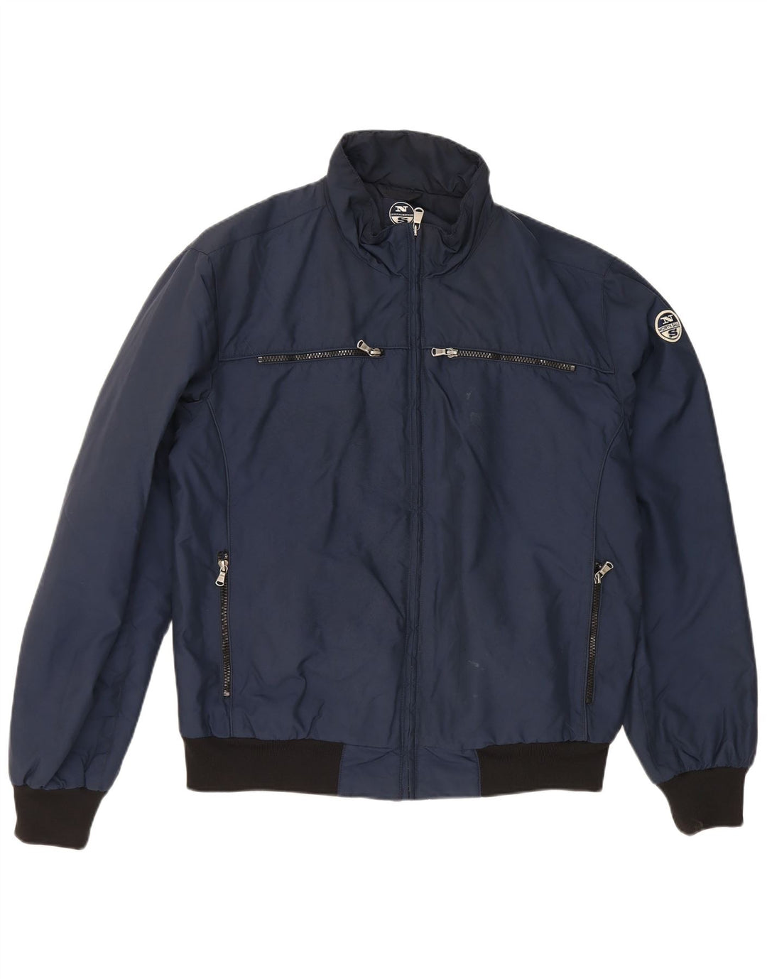 Giubbotto bomber da uomo North Sails UK 42 XL Blu navy color block in poliammide