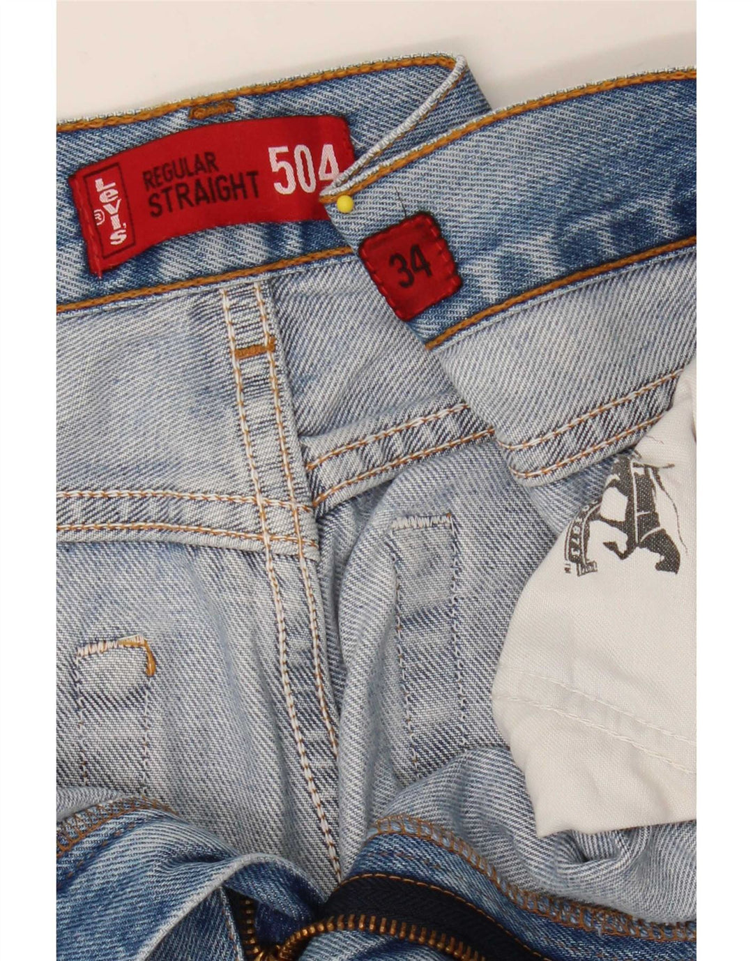Levi's Uomo 504 Jeans dritti regolari W34 L33 Blu