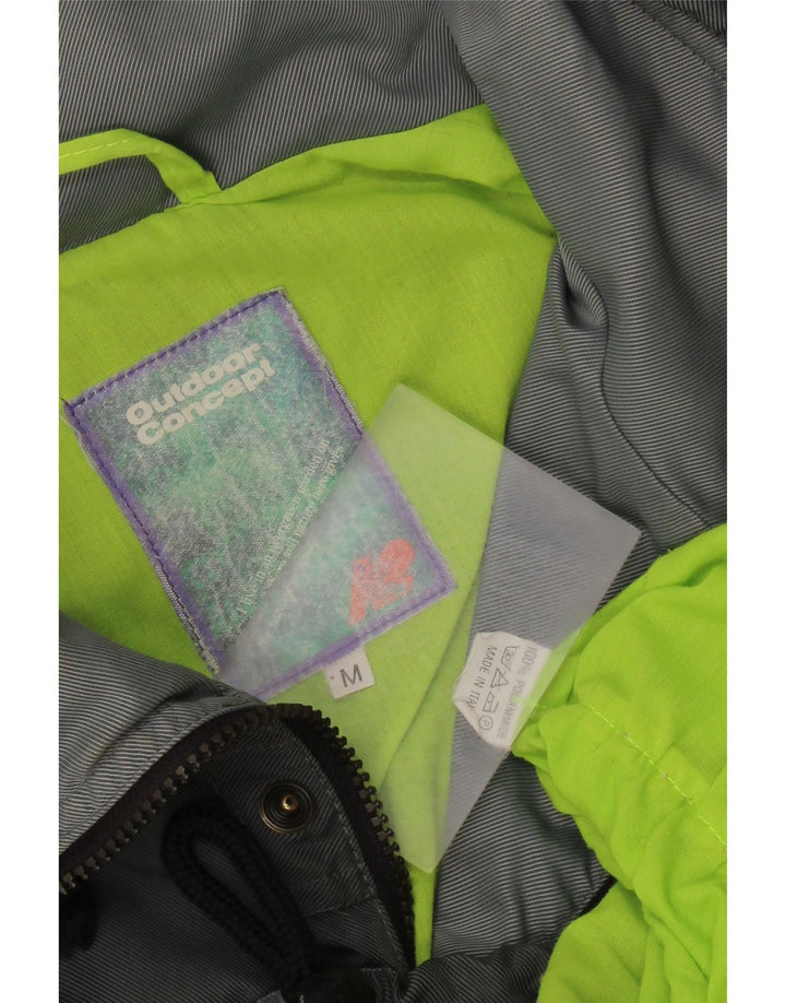 Giacca utilitaria vintage da uomo vestibilità ampia UK 38 Poliammide grigio medio