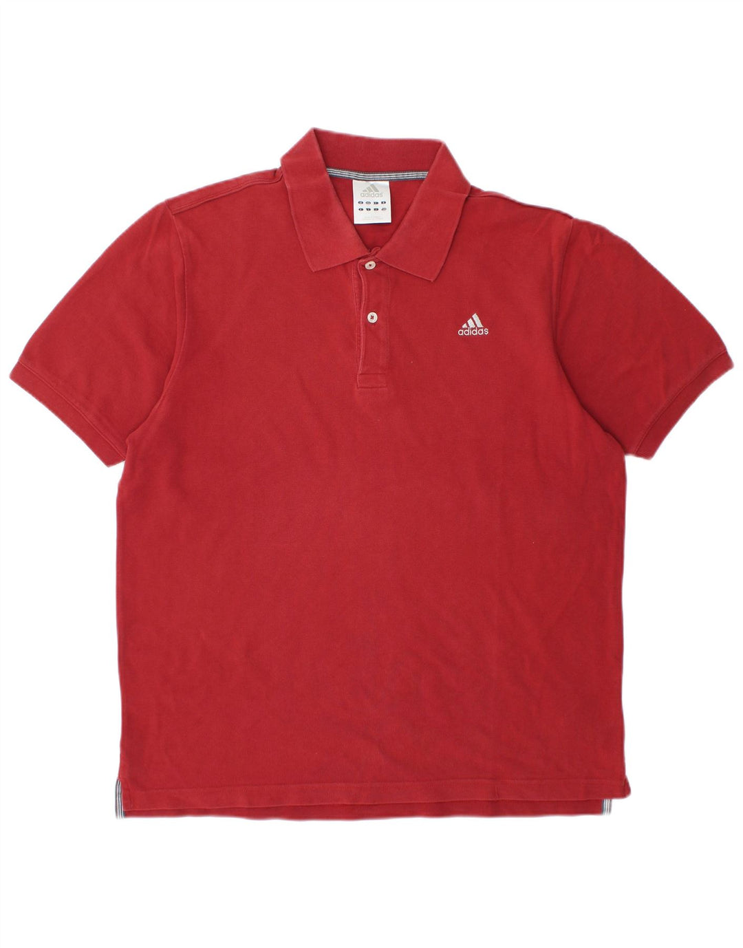 Polo ADIDAS da uomo grande rossa in cotone