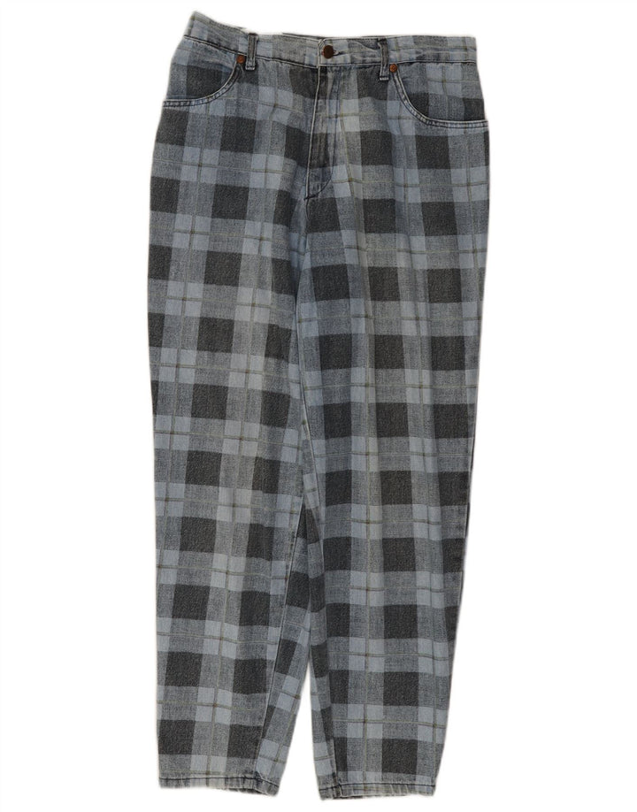 Jeans affusolati da donna SPITFIRE W34 L27 cotone a quadri blu