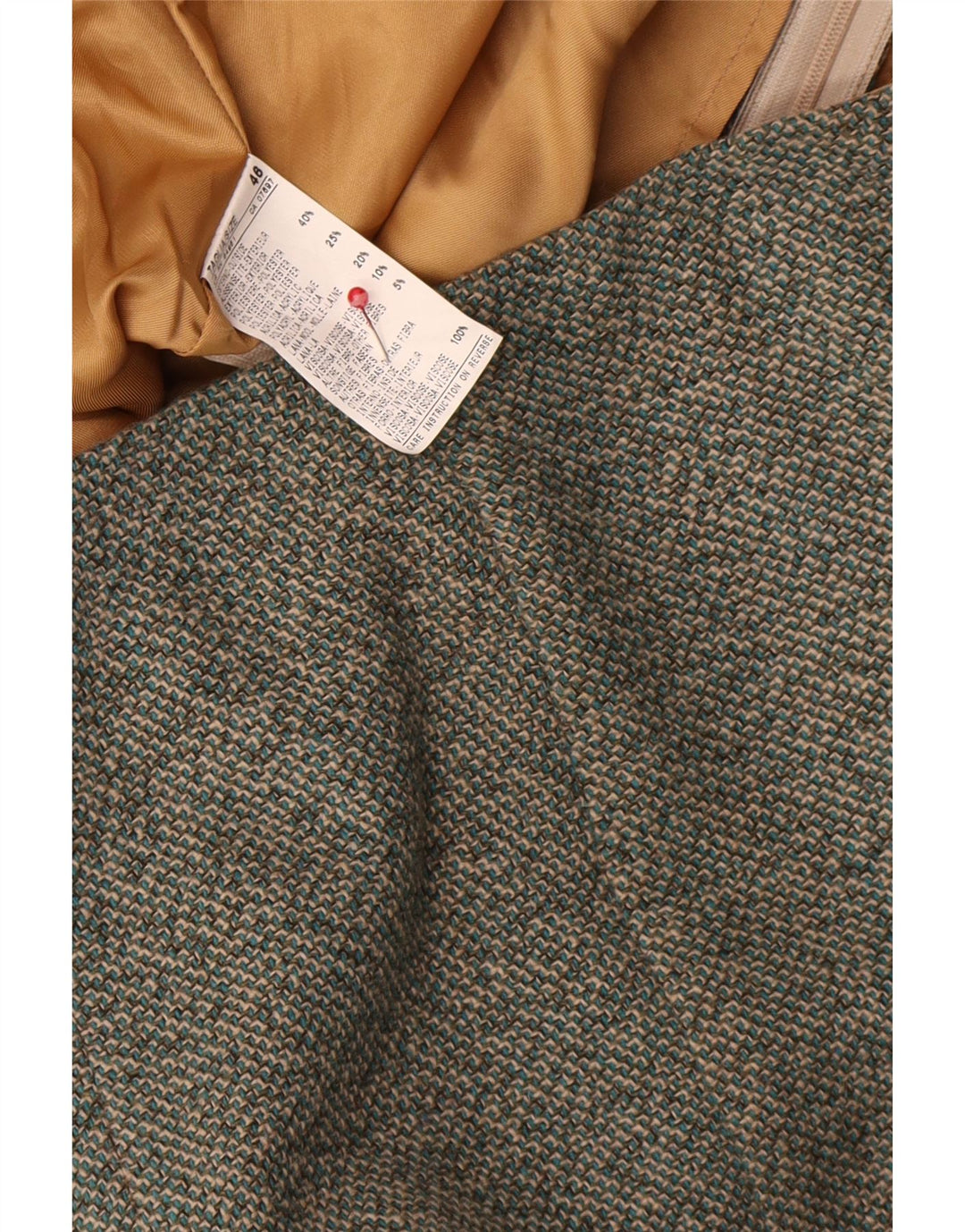 Gonna a sirena da donna Benetton IT 46 Large W34 Poliestere screziato verde