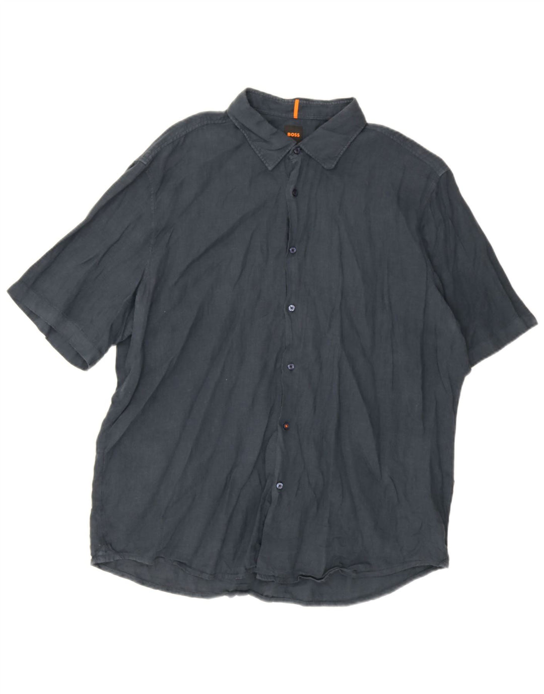 Camicia Hugo Boss da uomo a maniche corte vestibilità regolare 2XL Blu Navy