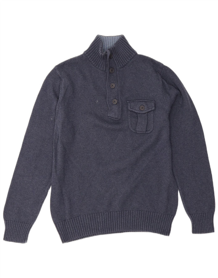 Gant Maglione da uomo con collo a bottoni blu navy medio