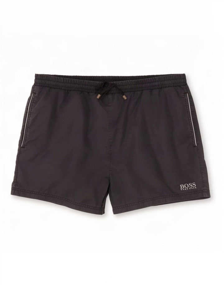 Pantaloncini da bagno da uomo Hugo Boss grandi neri