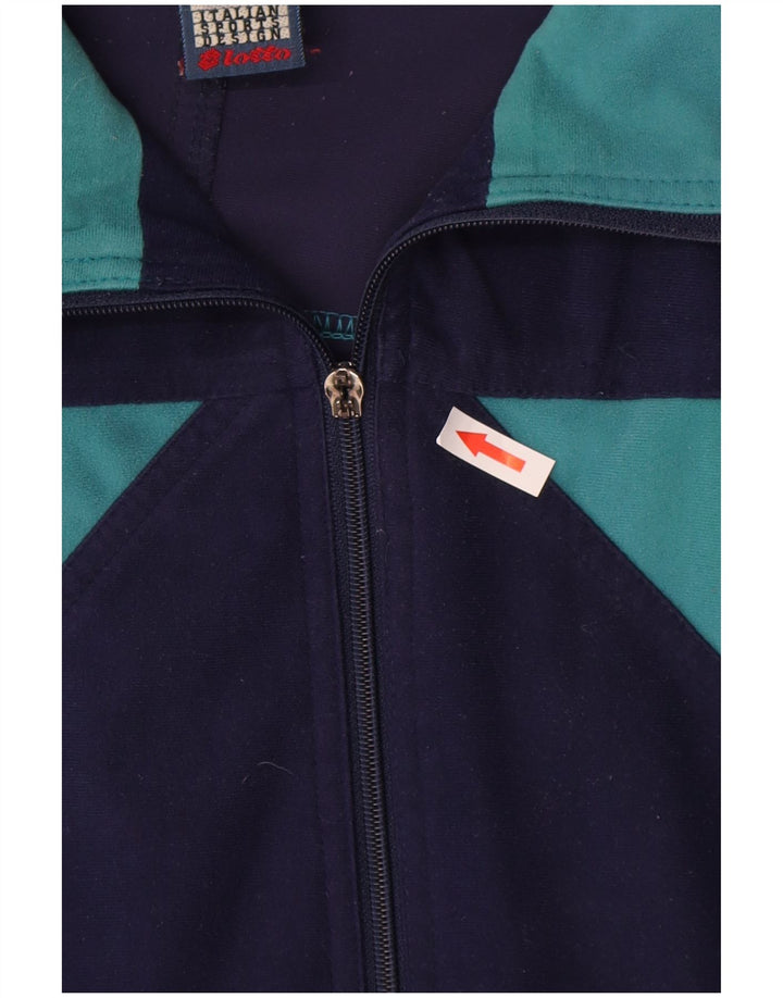 Giacca da ginnastica grafica da uomo Lotto, grande, color block blu navy