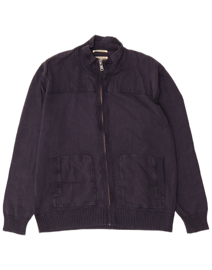 Maglione cardigan con zip intera da uomo Marlboro Classics 2XL Blu navy