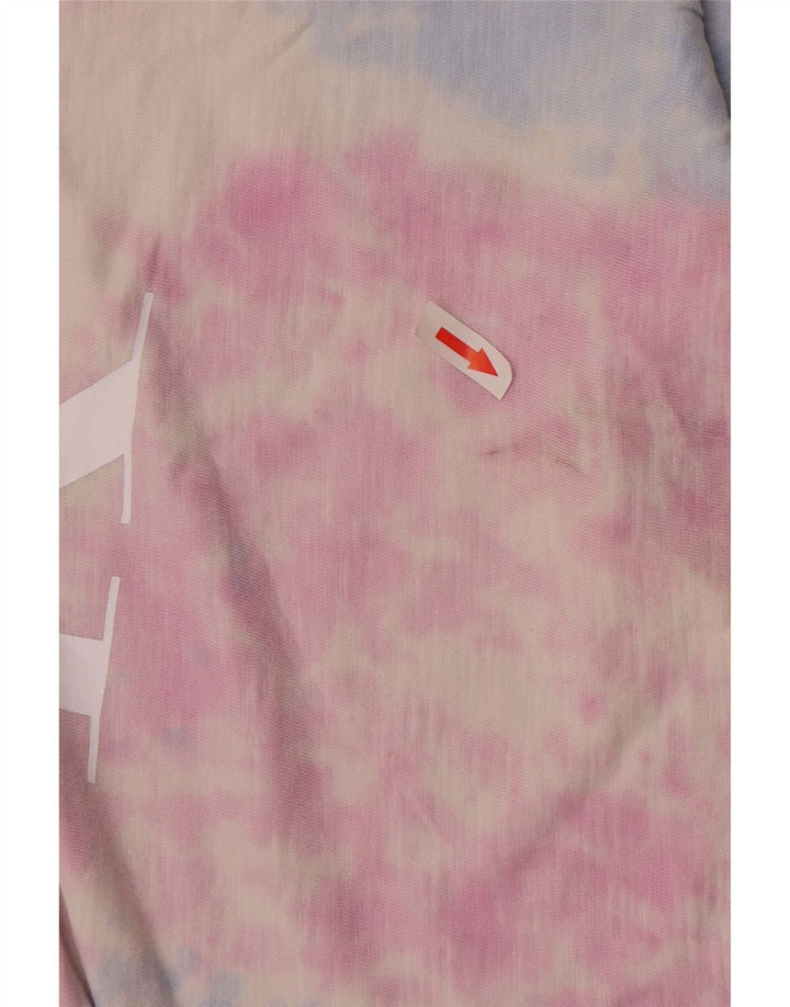 Calvin Klein Jeans T-shirt grafica oversize da donna Top UK 14 Rosa medio