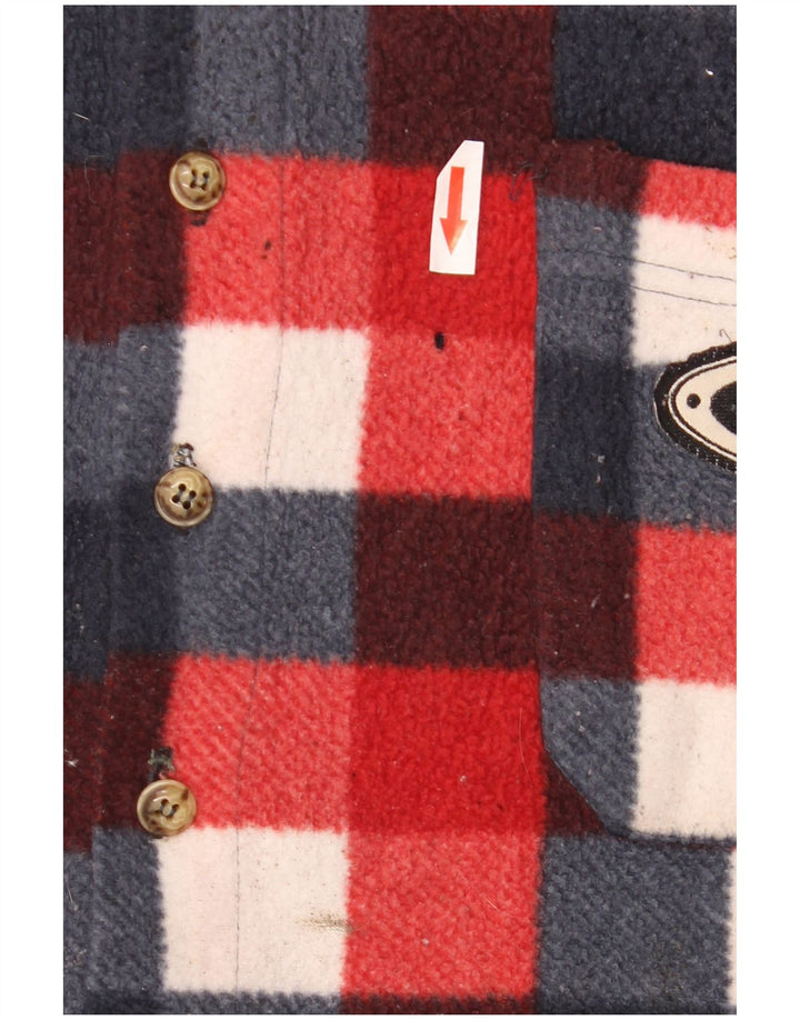 Maglia in pile Diadora Uomo IT 58 2XL Rosso a quadri
