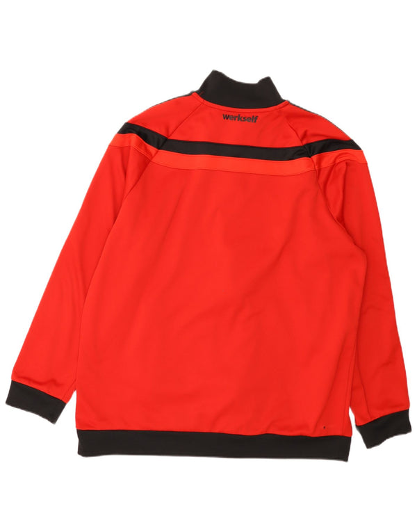 Adidas Mens Tracksuit Top Jacket XL Red Colourblock Polyester