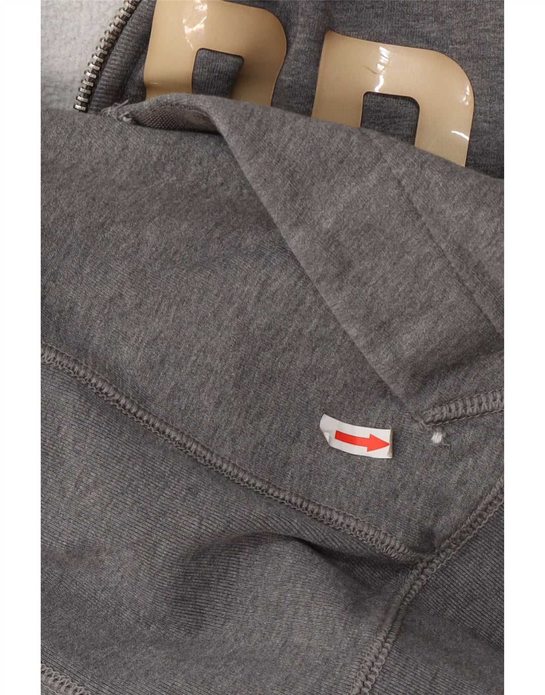 Maglione con cappuccio e zip grafica da uomo G-Star in cotone grigio medio