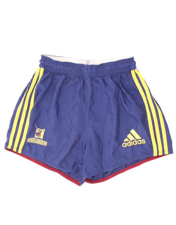 Pantaloncini sportivi Adidas da ragazzo con grafica 9-10 anni piccoli in poliestere blu navy