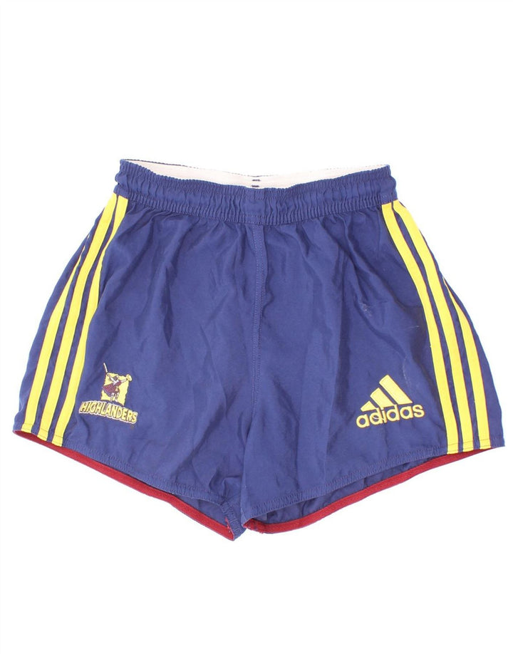 Pantaloncini sportivi Adidas da ragazzo con grafica 9-10 anni piccoli in poliestere blu navy