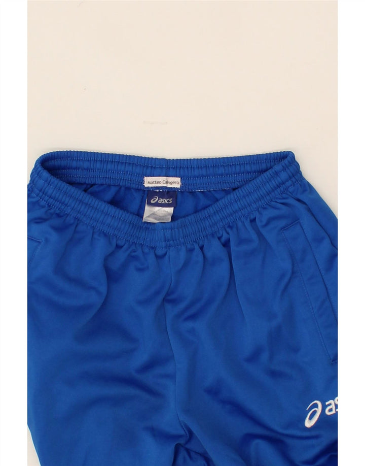 ASICS Boys Tracksuit Trousers Joggers 14-15 Years Blue Polyester Vintage Asics and Second-Hand Asics from Messina Hembry 