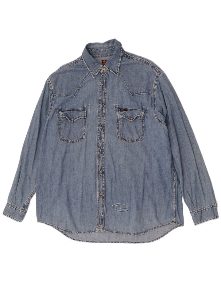 Camicia in denim da uomo Energie 2XL cotone blu