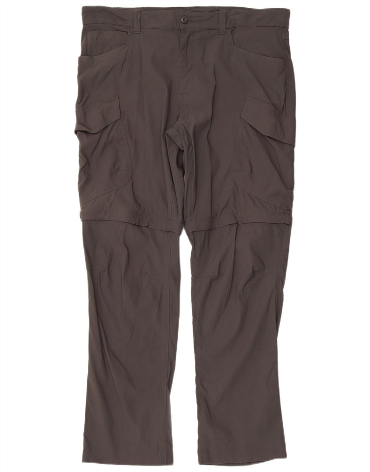 Pantaloni cargo dritti da uomo EDDIE BAUER W36 L32 nylon grigio