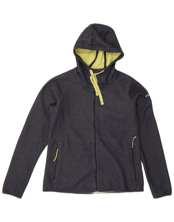 Maglione con cappuccio e zip da donna Columbia UK 16 Grande poliestere blu navy