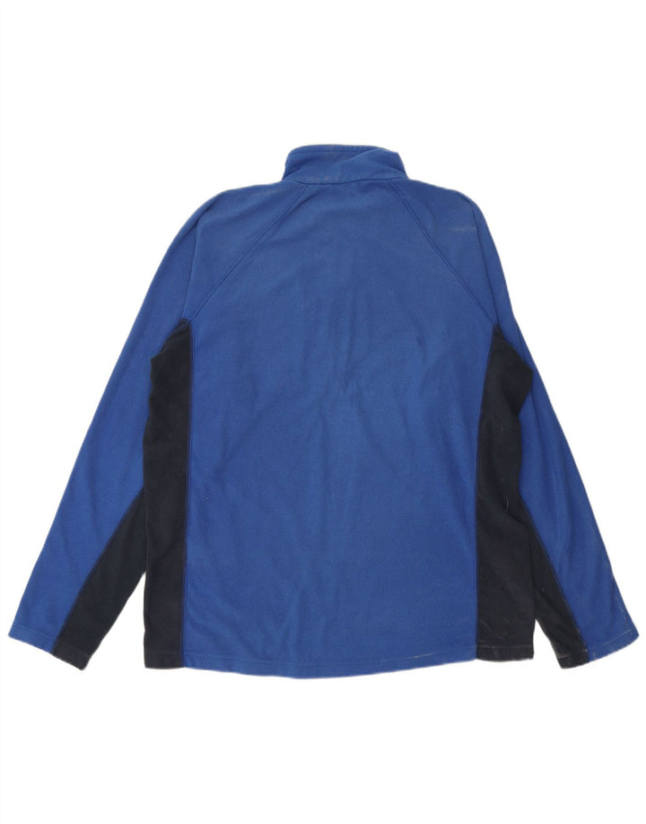 Maglione in pile da uomo Berghaus con zip e collo, grande, in poliestere color block blu