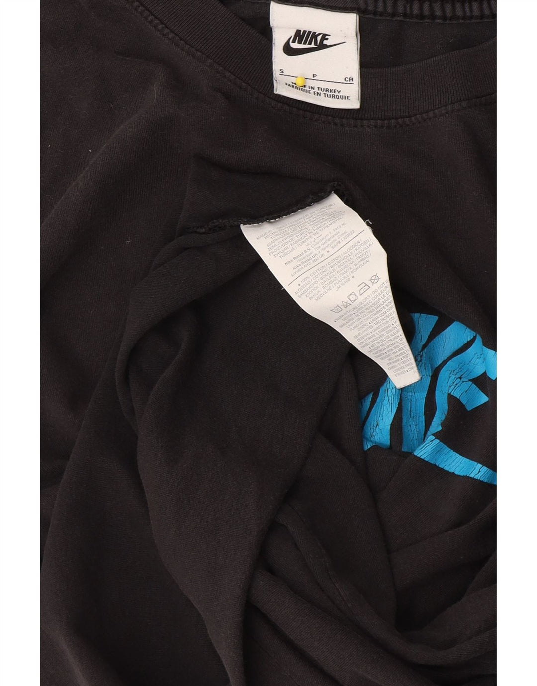 T-shirt grafica da uomo Nike Top Small in cotone nero