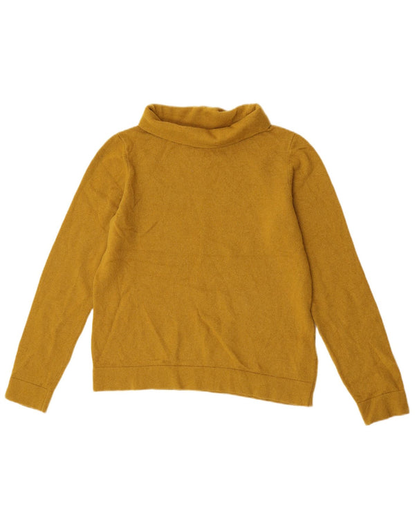 Maglione da donna Hobbs a collo alto corto UK 14 lana gialla media