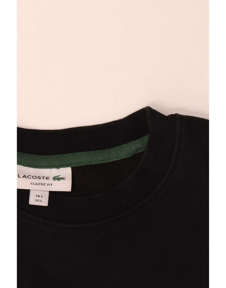 Felpa grafica da uomo Lacoste, taglia 5, grande, colore nero