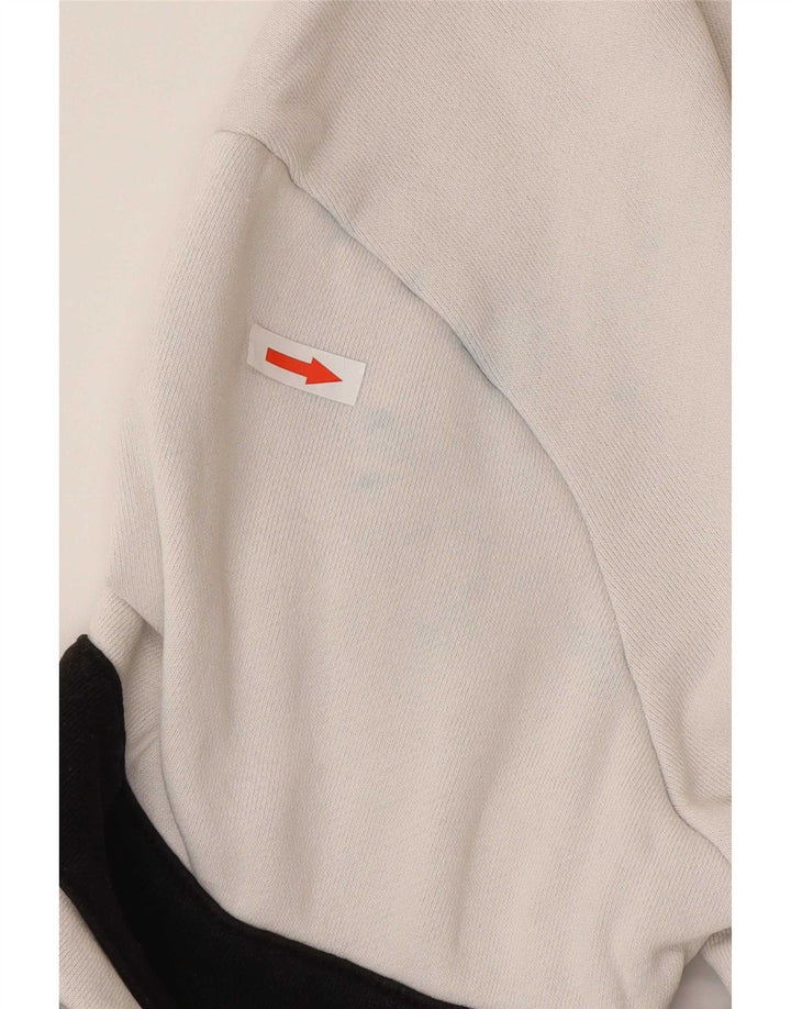 Fila Felpa grafica da uomo in cotone color block bianco medio