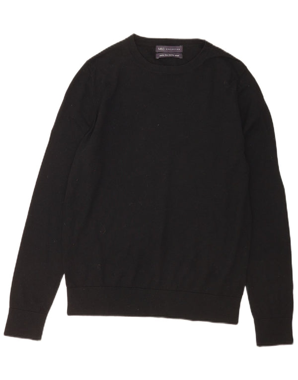 Maglione maglione girocollo da donna Marks & Spencer UK 12 medio nero