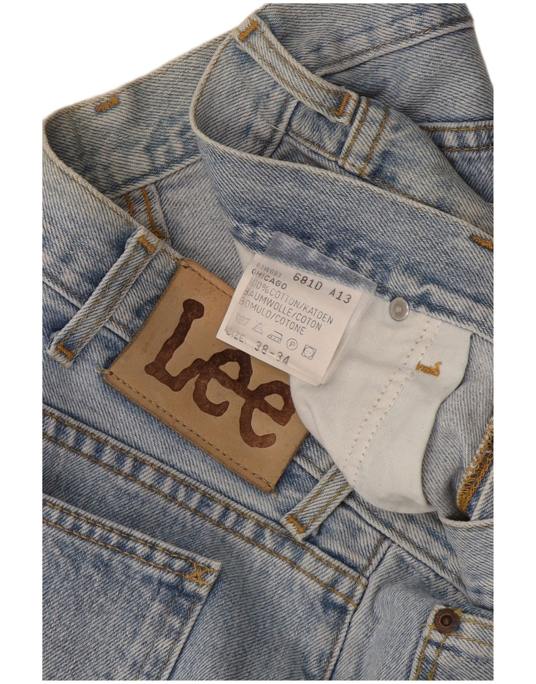 Jeans dritti Chicago da uomo Lee W38 L27 cotone blu