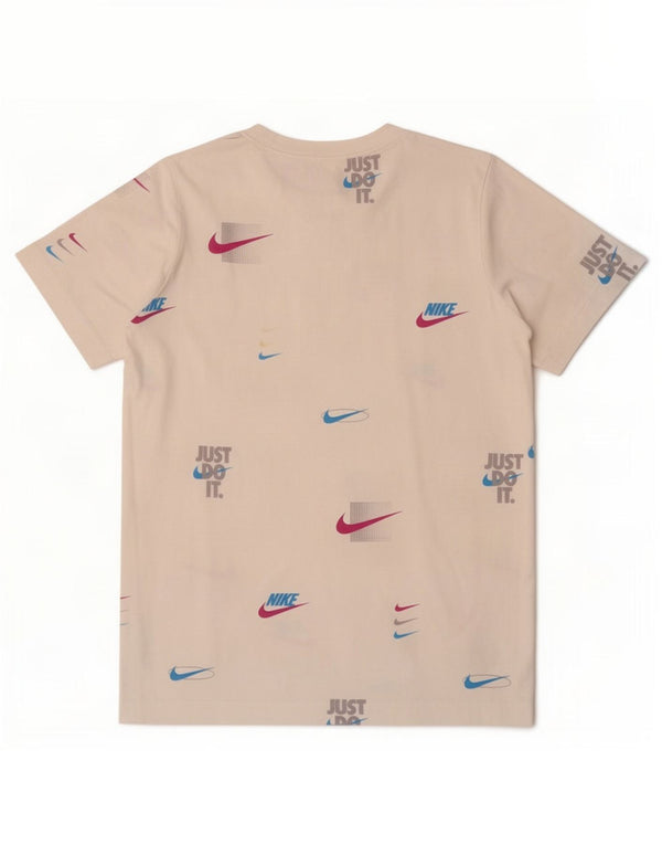T-shirt grafica da ragazzo Nike Top 12-13 anni Large in cotone bianco