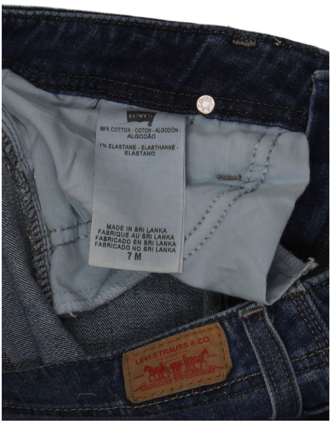 Jeans svasati da donna Levi's US 7 medi W30 L34 cotone blu