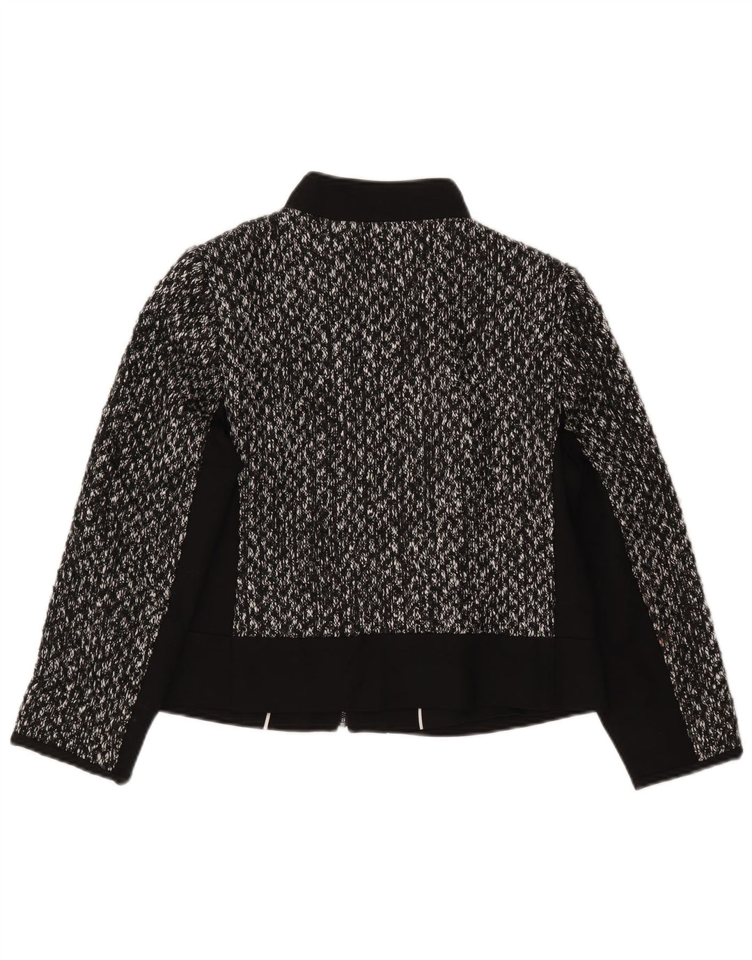 MARKS & SPENCER Giacca blazer corta da donna UK 12 media nera screziata