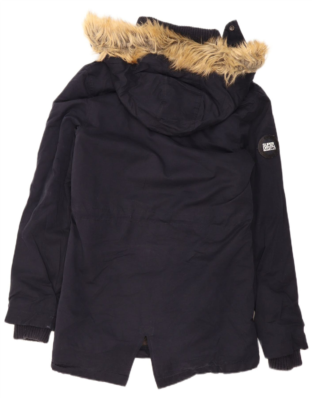 Giacca parka Sherpa da donna con cappuccio Superdry UK 14 poliestere medio blu navy