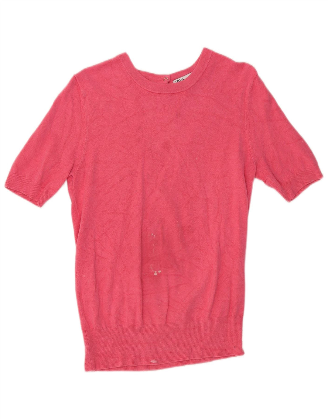 T-shirt Zara da donna Top UK 16 grande rosa